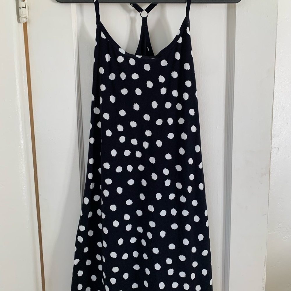Outdoor Voices Black and White Polka Dot Exercise Dress